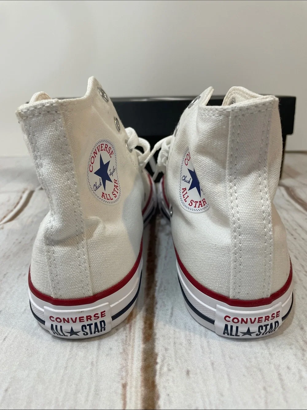 NEW Converse All Star Kids Youth 3 White Canvas High-Top Sneakers Chuck Taylor